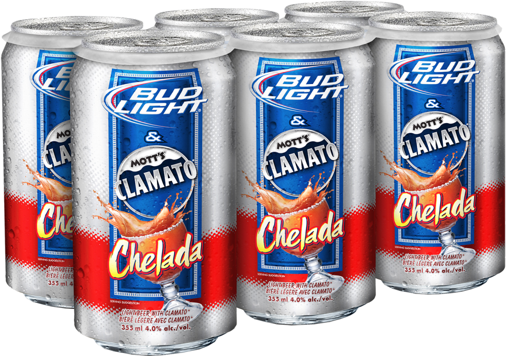 Bud Light Chelada - Bud Light Flavored Beer, Bud Light & Clamato - (1024x724), Png Download
