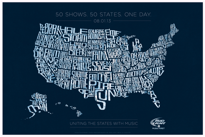 To Celebrate The Summer, Bud Light Threw 50 Concerts (1000x625), Png Download