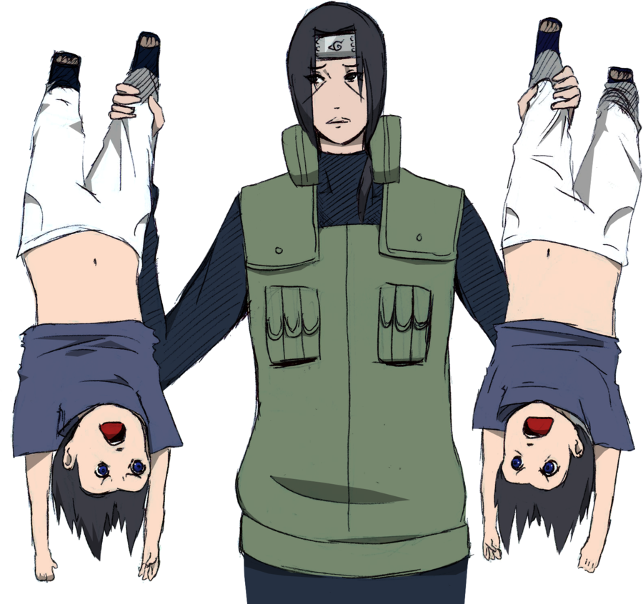 Fanart Drawing Itachi - Itachi Y Sus Hijos (900x846), Png Download