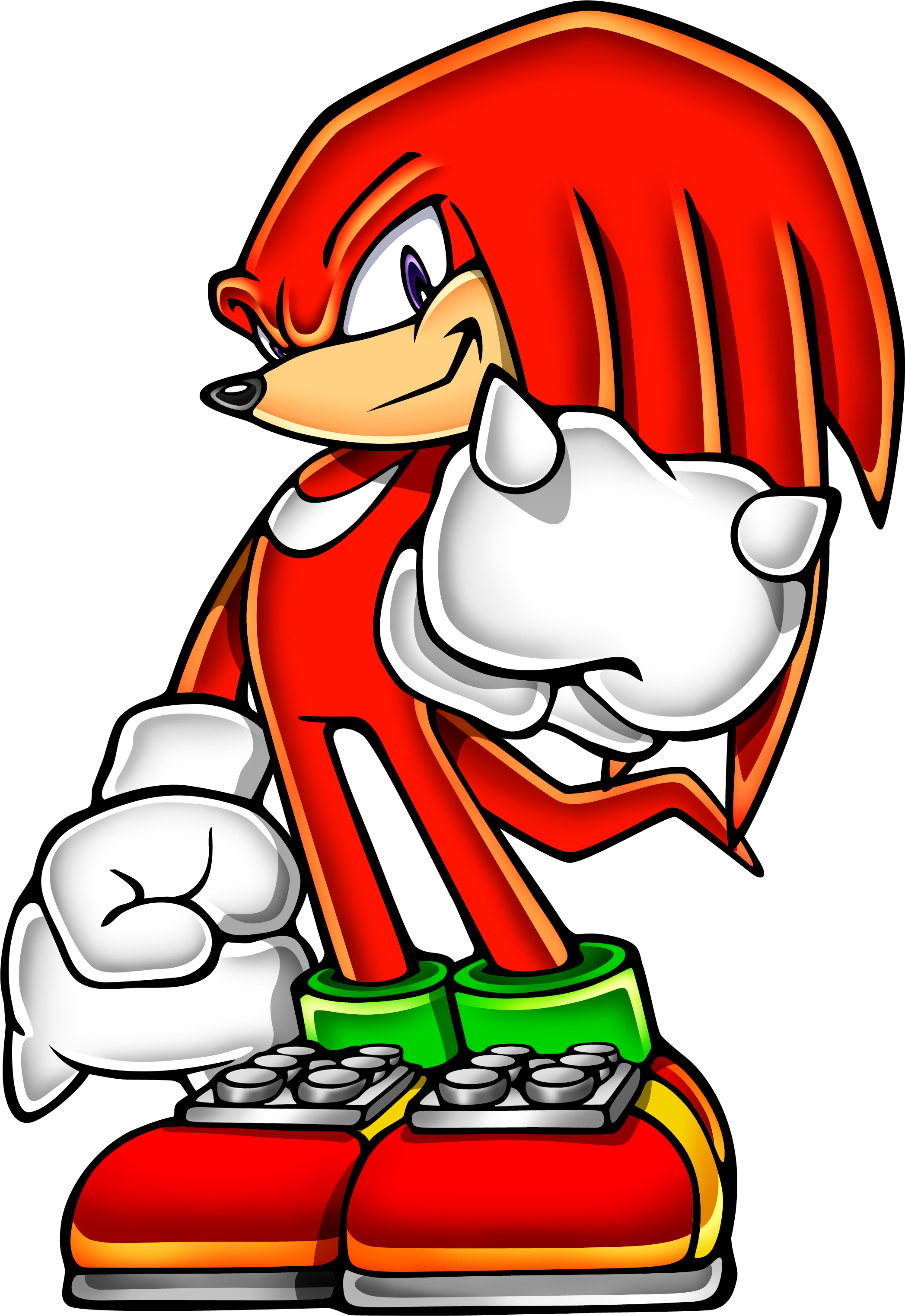 8 Feb - Knuckles The Echidna Sonic Advance (828x1200), Png Download