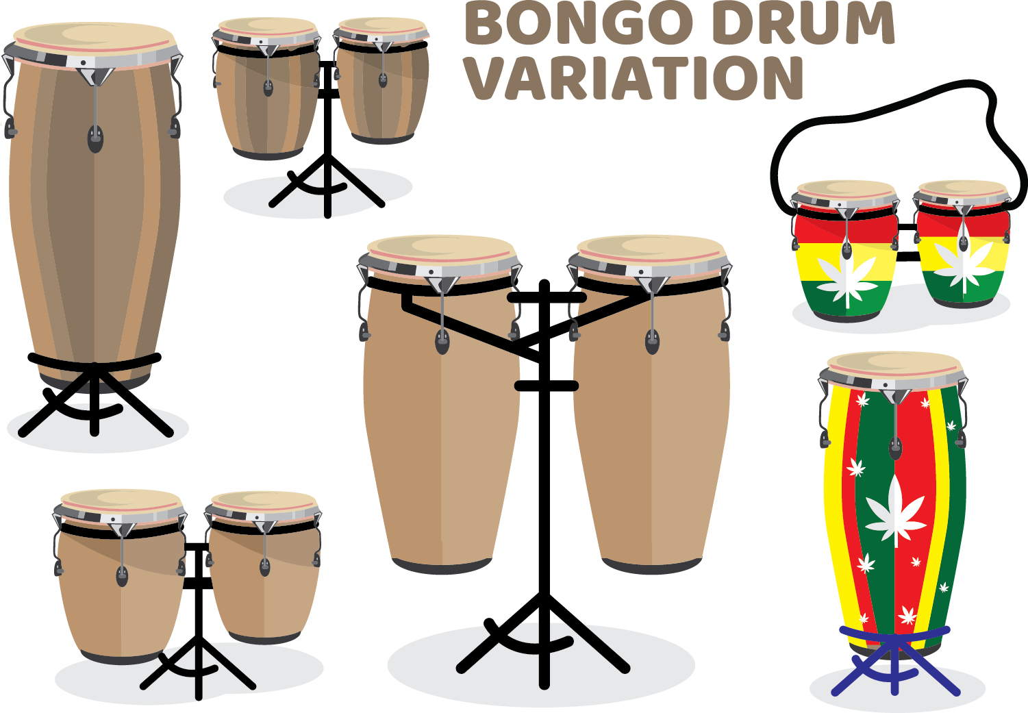 Bongo Drum Variation Pack - Conga (707x490), Png Download
