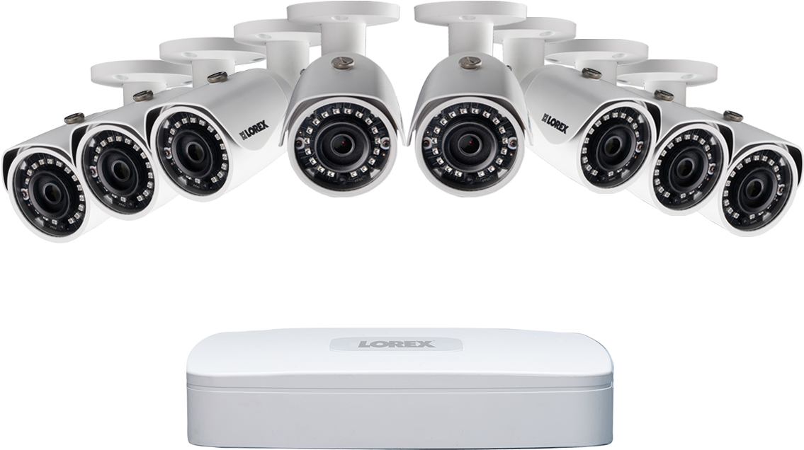 2k Ip Security Camera System With 8 Channel Nvr And - 2k Hd Ip Security Camera System With 4 3mp Outdoor (1200x800), Png Download