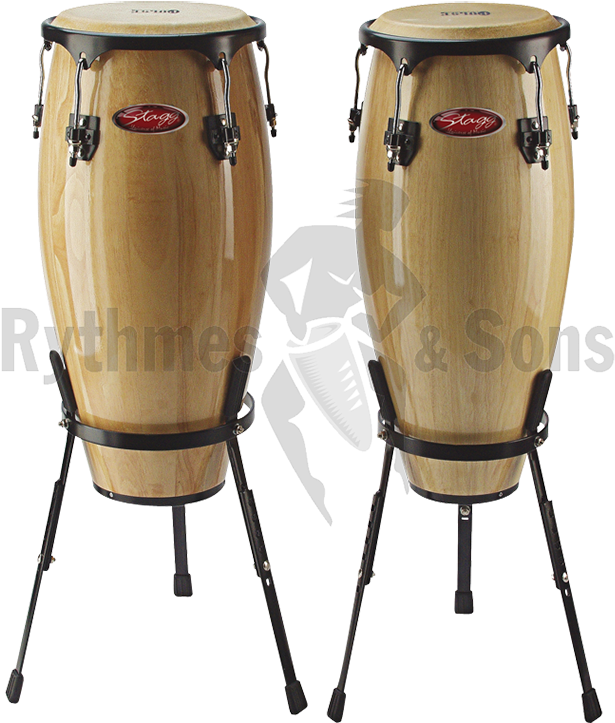 Stagg Pair Of Natural Varnished Congas - Stagg Congas (760x760), Png Download