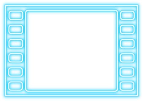 Neon Human Resources Frame Video Symbol Ic - Neon Blue Frame Png (492x340), Png Download