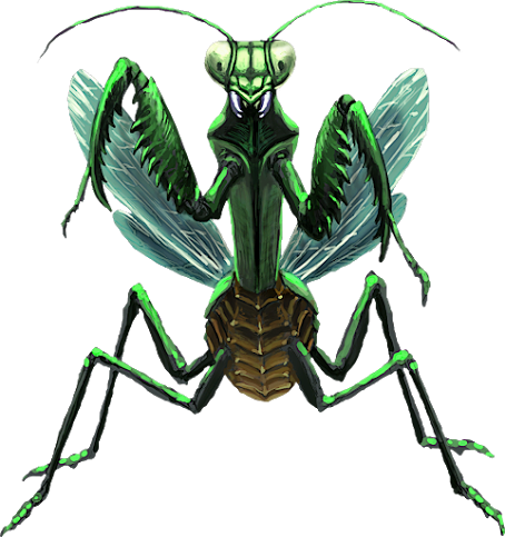 Doom Mantis - Mantis Gothic (454x483), Png Download