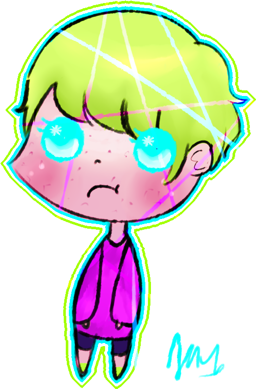 Neon Clipart Boy - Clip Art (525x800), Png Download
