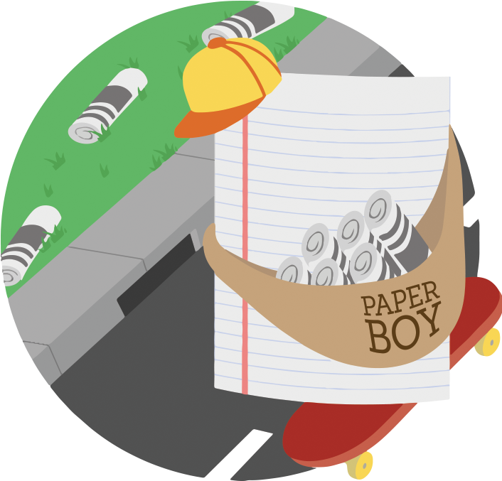 Paper Boy- Capture 10 Rock Paper Scissors Munzees - Illustration (720x720), Png Download