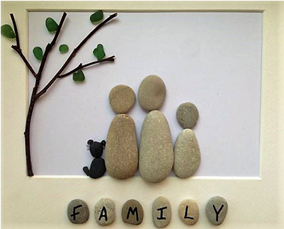 Rock, Paper, Scissors - Stone Family (400x400), Png Download