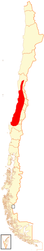 Distribuído Na Região Central Do Chile - Chile (240x533), Png Download