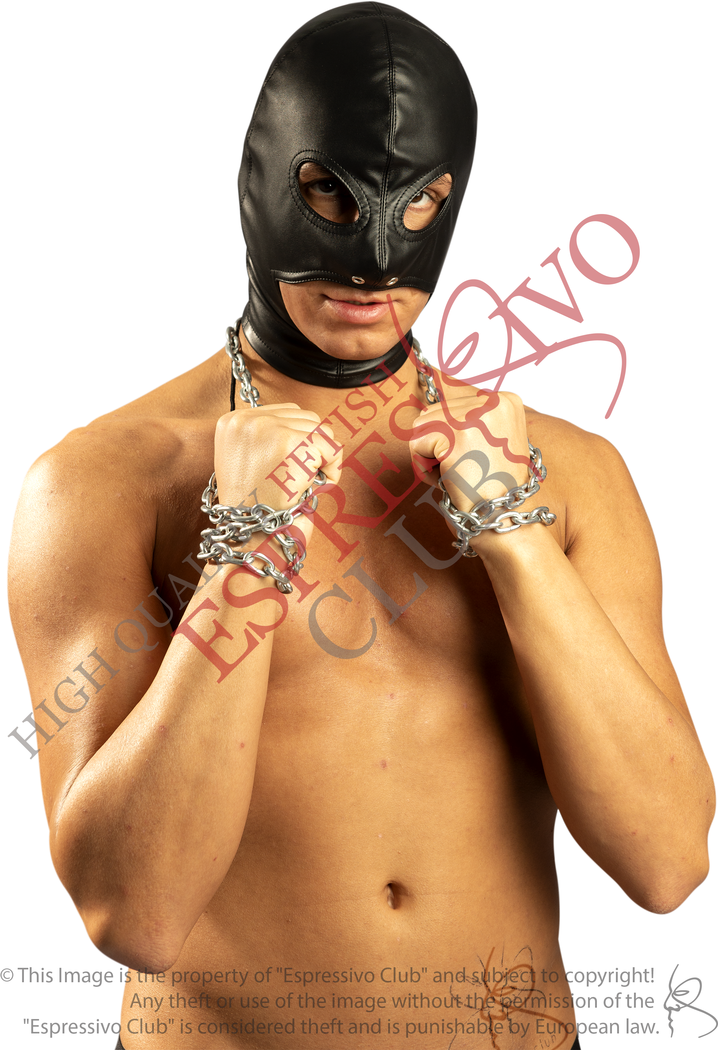 Open Chin Bondage Hood - Bondage Hood (2400x3595), Png Download