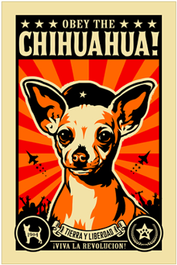 Obey The Chihuahua Rev Poster - Obey The Chihuahua (400x400), Png Download