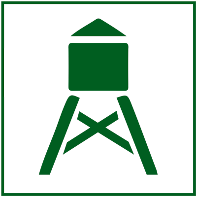 Water-tower - Water Tank Symbol (400x400), Png Download