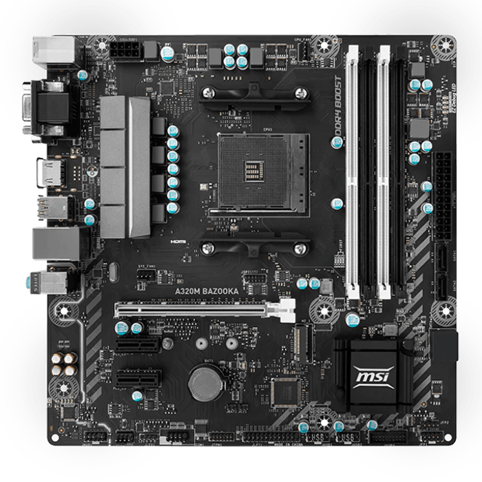A320m Bazooka, Amd A320 Chipset, Am4, Hdmi, Microatx - Msi A320m Bazooka Motherboard (700x700), Png Download