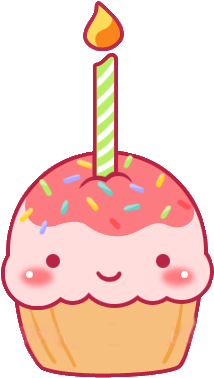 Kawaii Png - Happy Birthday Cake Kawaii (335x407), Png Download
