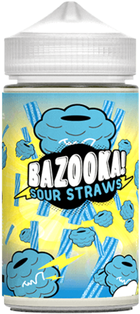 Bazooka Blue Raspberry Sour Straws (480x480), Png Download