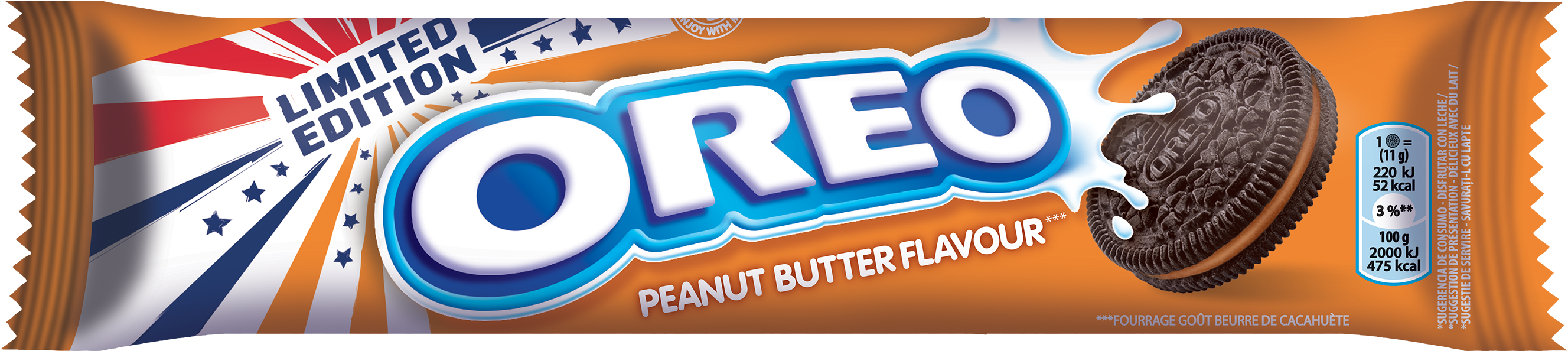 Oreo Peanut Butter Bon T'as Gouté - Oreo Peanut Butter (2953x1148), Png Download