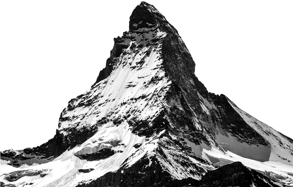 Matterhorn, Snow, Mountain, Panorama, Ice, Nature - Winter Mountain Transparent (960x652), Png Download