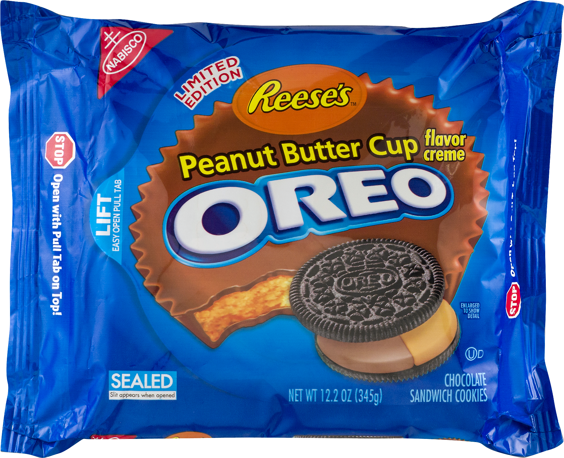 Nabisco Reese's Peanut Butter Cup Creme Oreo Chocolate - Peanut Butter Cup Oreo Walmart (1800x1800), Png Download
