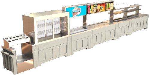 School Speed Lines & Grab 'n Go's - Galley Line (510x316), Png Download