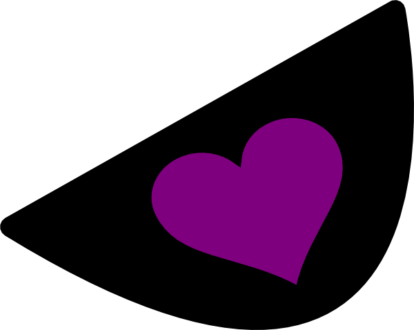How To Set Use Purple Heart Eye Patch Clipart (600x478), Png Download