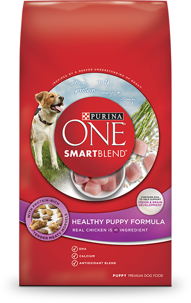 Pack Healthy Puppy Formula - Purina One Smartblend Healthy Puppy Formula Dry Dog (384x610), Png Download