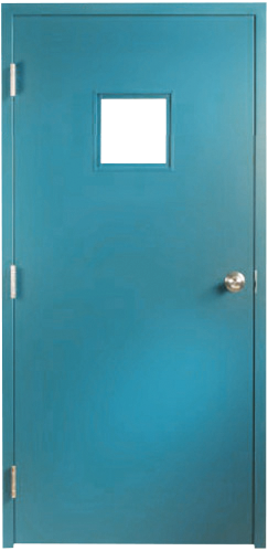 Hollow Metal Door - Metal Door (243x499), Png Download