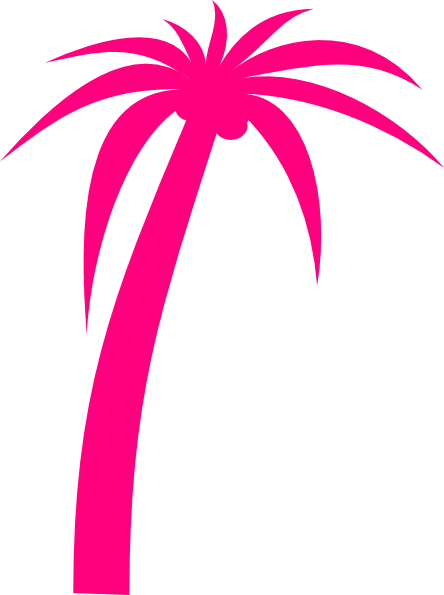 Palm Tree Pink Vector (444x595), Png Download