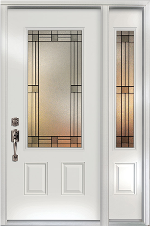 Steel Entry Doors - Exterior Door Png (380x460), Png Download