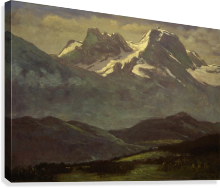 Summer Snow On The Peaks Or Snow Capped Mountains Canvas - Summer Snow On The Peaks (429x366), Png Download