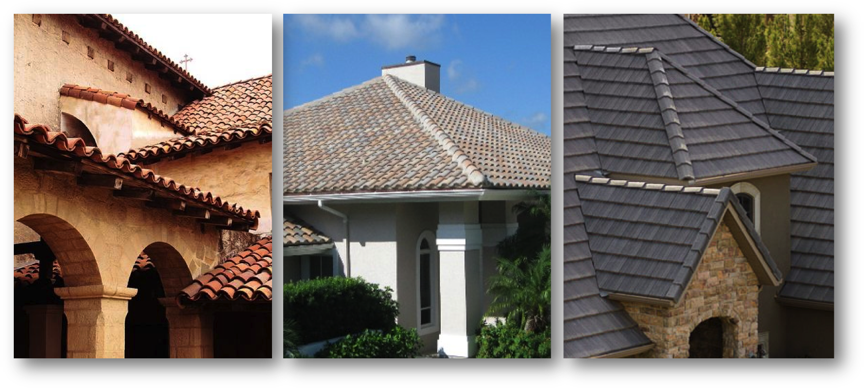 Residential Tile Roofing - Spanish Colonial Tile Roof (1702x772), Png Download