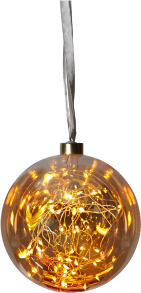 Glass Bauble Glow - Led-glaskugel 15 Cm (600x600), Png Download