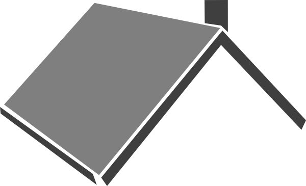 Collection Of Free Guttering - Roof Clipart Black And White (600x365), Png Download