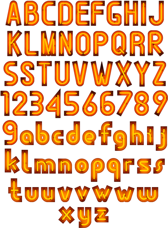 Glow Like Mysterious Typeface - Poster (595x806), Png Download