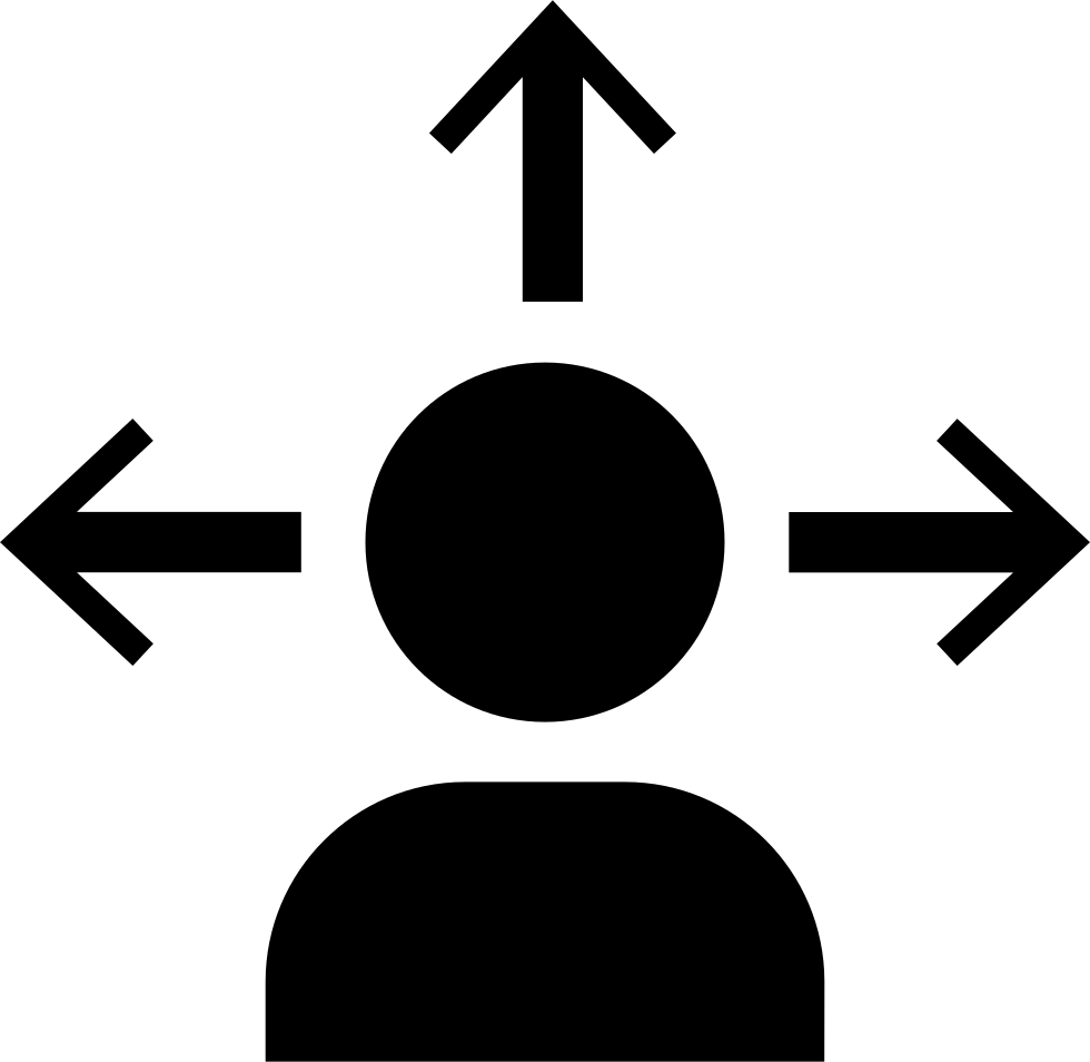 Man Head With Arrows To Different Directions Comments - Flechas En Direcciones Distintas Png (980x954), Png Download