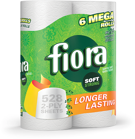 Fiora® Toilet Paper Mega Rolls - Fiora Bath Tissue Mega Rolls (500x500), Png Download
