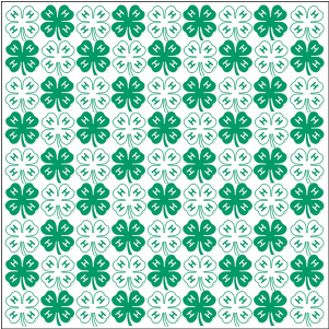 4 H Emblem Scrapbook Paper Ls163 - 4 H Clover Background (400x300), Png Download