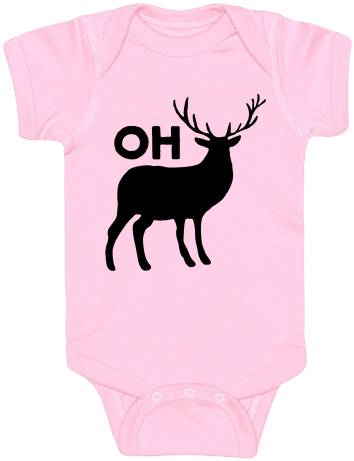 Oh Deer Baby Onesy - Deer - Jennifer Pugh Canvas Art Print (484x484), Png Download