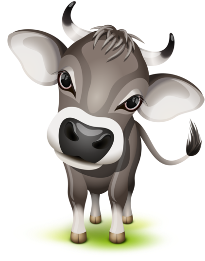Vache - Jersey Cow Cartoon (517x700), Png Download
