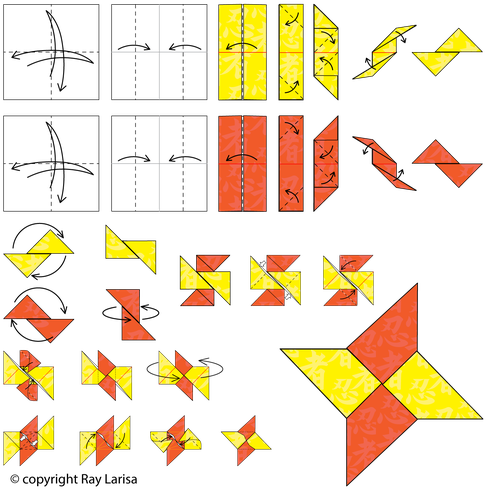 Make A Paper Ninja Swords Steps By Steps (500x500), Png Download