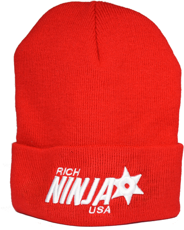 Rich Ninja Star Beanie Red (1000x844), Png Download