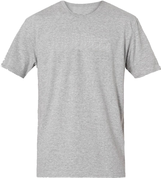 Camiseta Gola Redonda Cinza Mescla - Anvil 6750 (615x600), Png Download