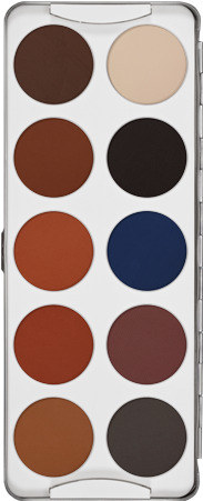Kryolan Eye Shadow In A Practical Palette With 10 Colors - Eye Shadow (350x450), Png Download