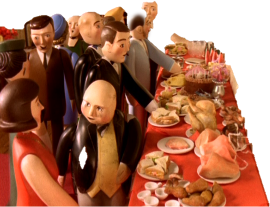 The People Eating - Thomas And Friends Lady Hatt's Birthday Party (944x749), Png Download