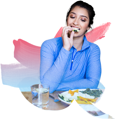 3 Steps To Shed - Eating (516x500), Png Download