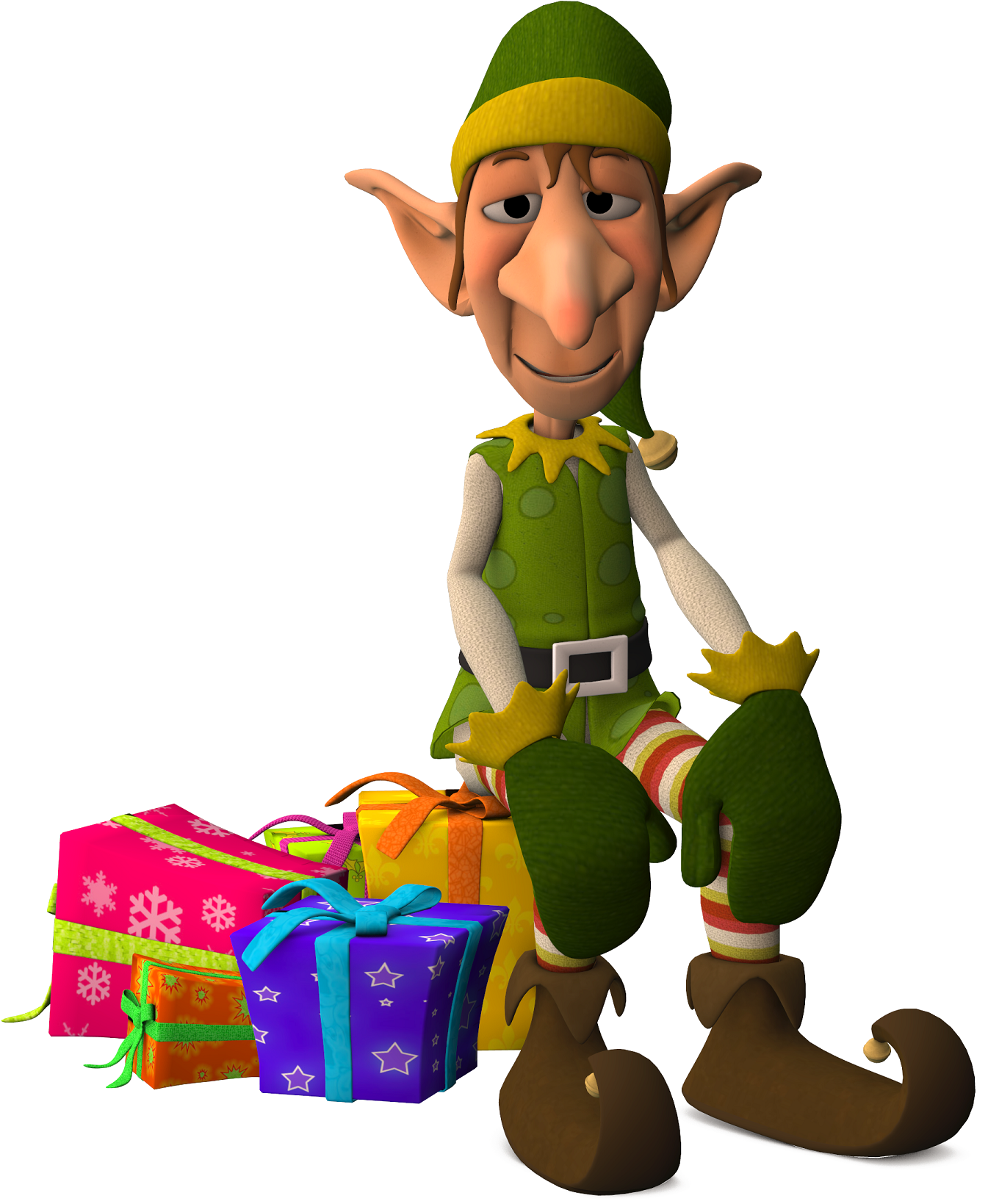 Elf Png File - Funny Christmas Elf (2250x1688), Png Download