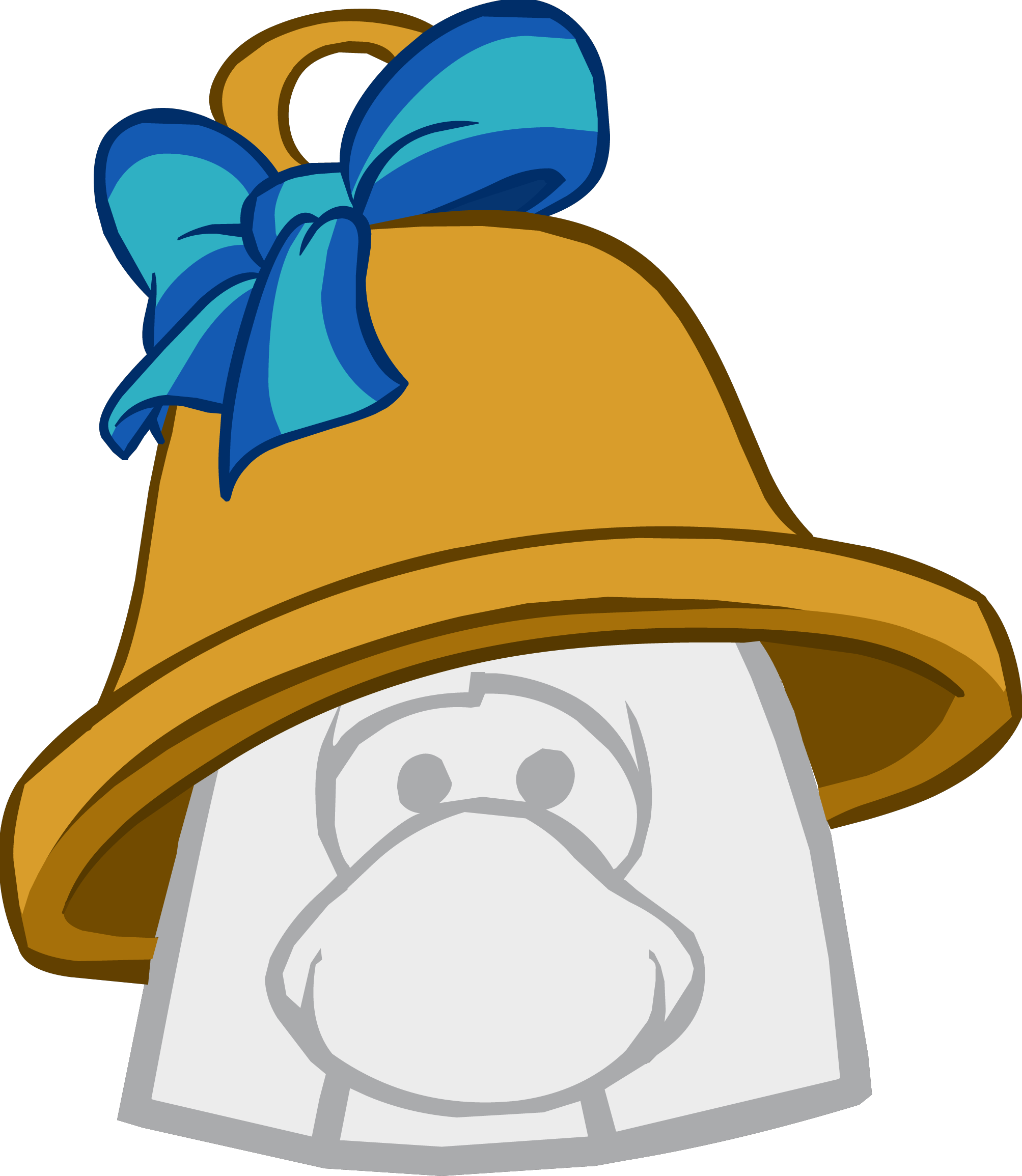 Big Bell Icon - Club Penguin Side Ponytail (2007x2310), Png Download