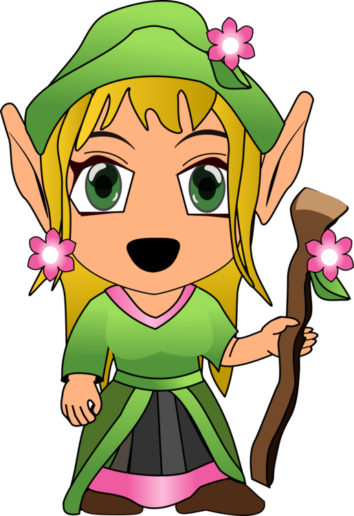 Elf Clipart Free - Fantasy Elf Clipart (408x594), Png Download