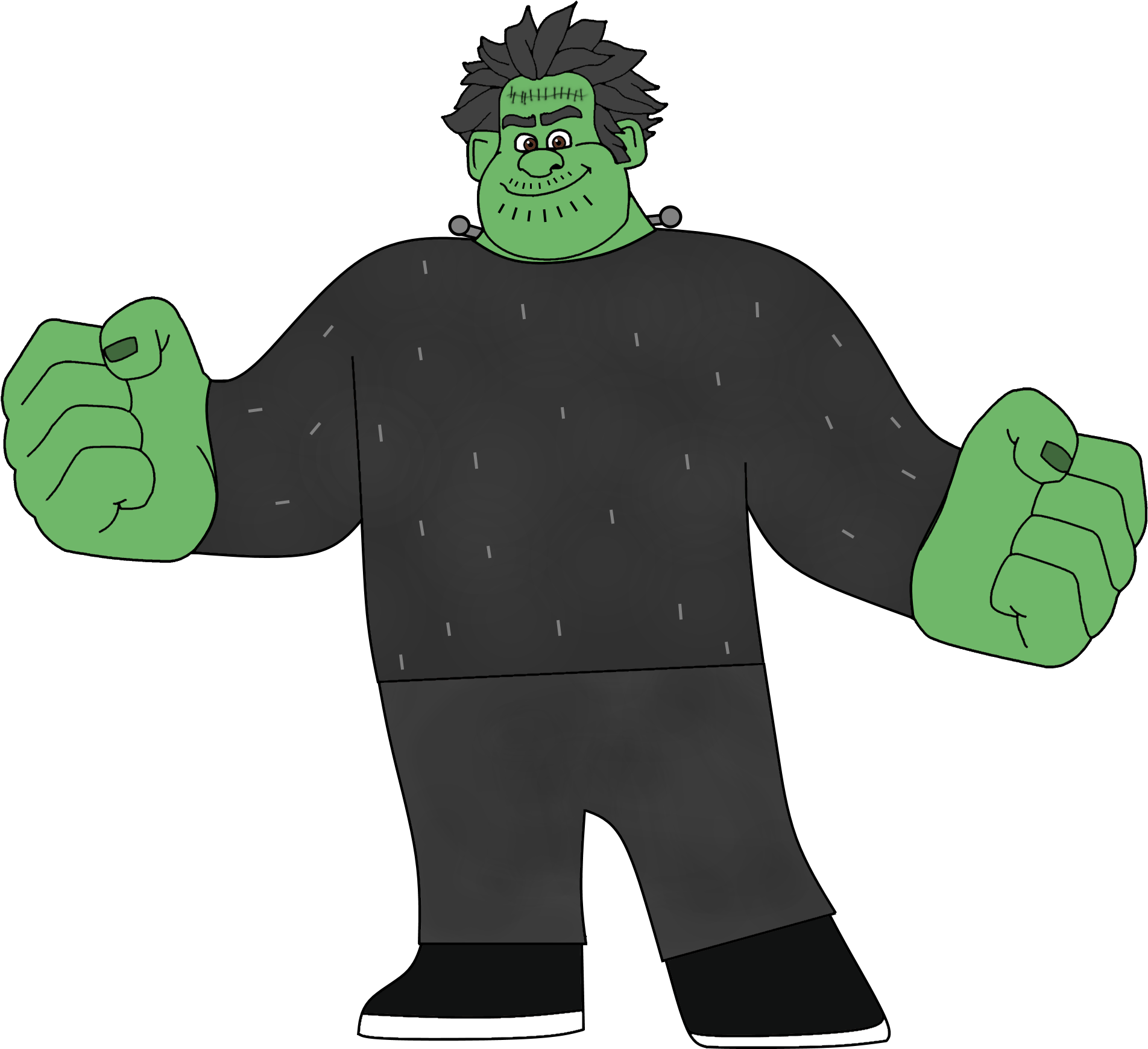 Wreck-it Ralph As Frankenstein - Wreck It Ralph Hulk (1984x1762), Png Download