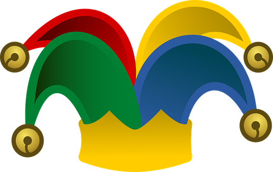 Bells Blue Fool Fool's Hat Green Hat Icon - April Fools Day Icon (538x340), Png Download