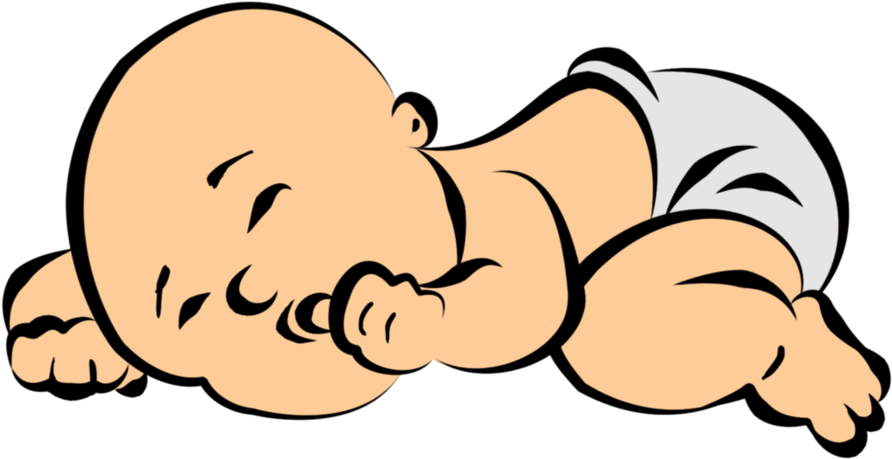 28 Collection Of New Born Child Clipart - Sleeping Baby Clipart (894x894), Png Download